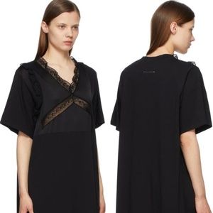 MM6 MAISON MARGIELA BLACK COMBO TEE DRESS Size 44 M/L NWT $430